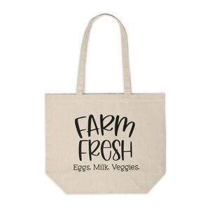 Farm Fresh Farmer's Market Custom Canvas Tote Bag